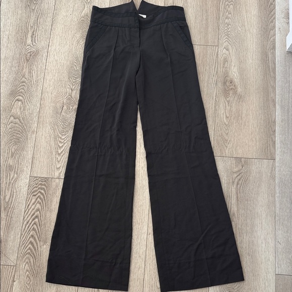 Diane Von Furstenberg Pants - Diane Von Furstenberg Black Wide-Leg Pants